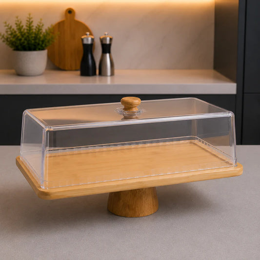 Rectangle Cake Stand with Acrylic Cover