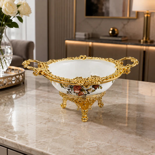 Brilliant Royal Vintage Gold Decorative Bowl – 19x13cm