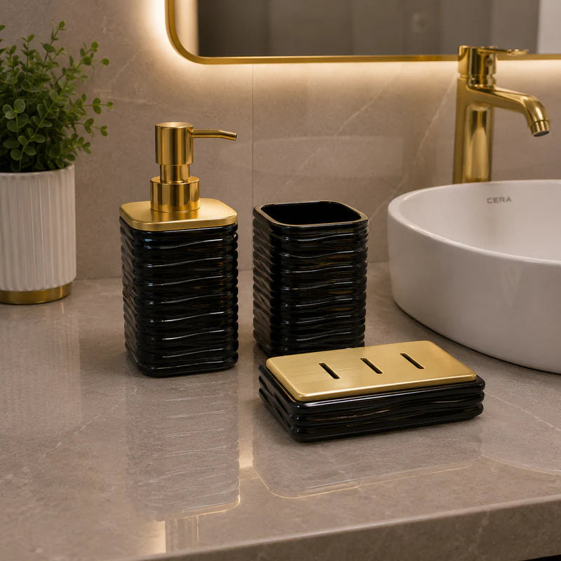 Brilliant Luxury black Bathroom Accessory Set