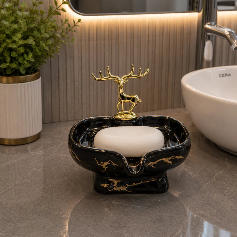 Brilliant Luxury Black Deer Soap Dish