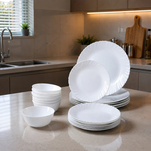 Danny Home Zeal Opal Glass Dinner Set - 24 Pcs