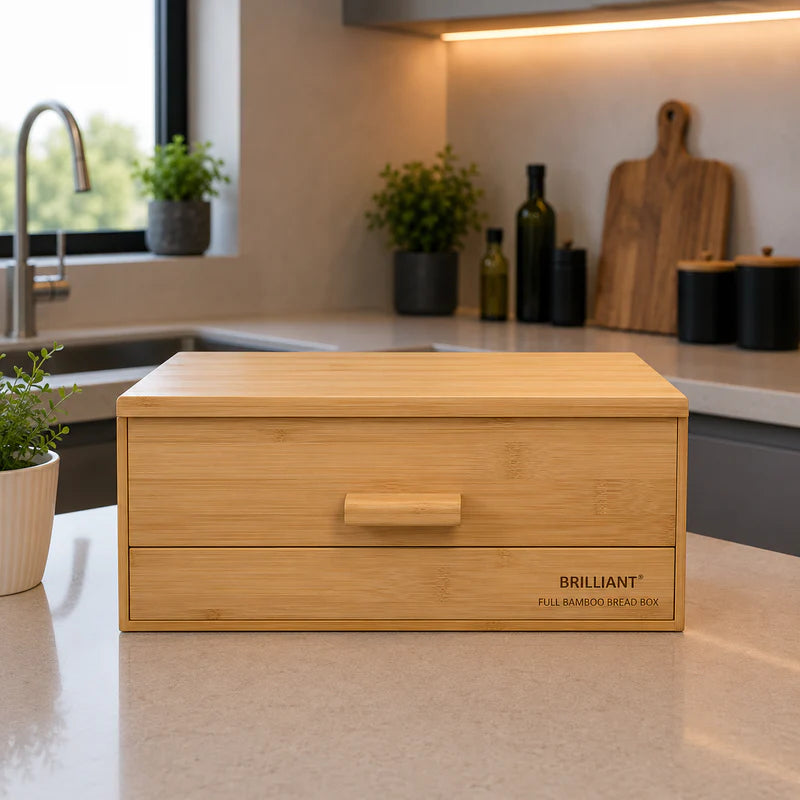 Full Bamboo Bread Box