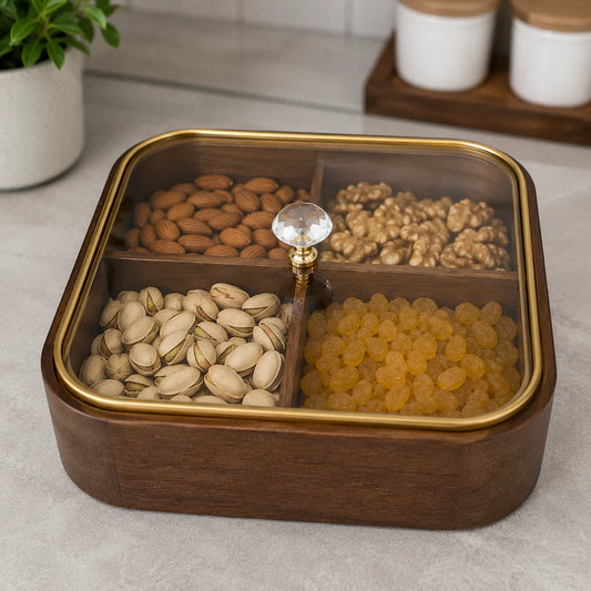 Crystal Heritage Dry Fruit Square Organizer