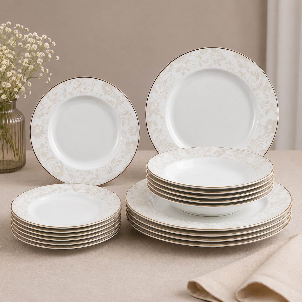 Premium Superbone 18pcs Dinnerware Set
