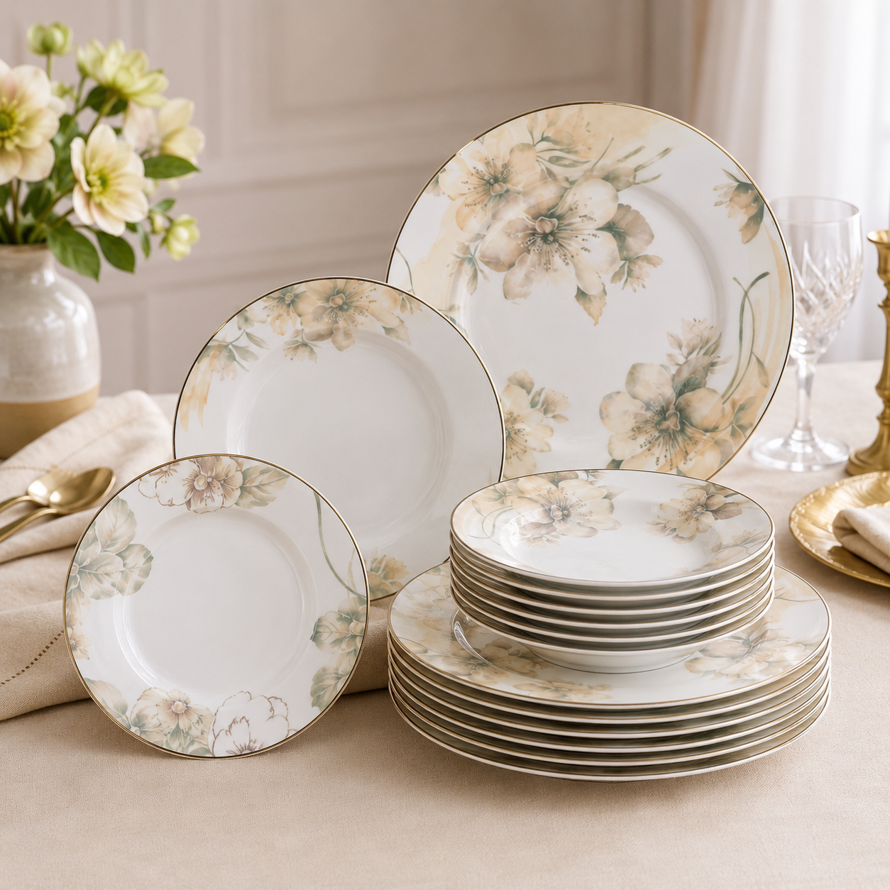 Premium Superbone 18pcs Dinnerware Set