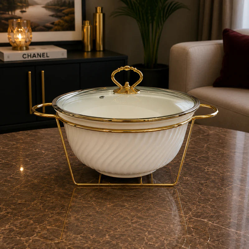 Round White Serving Dish - 10 Inches