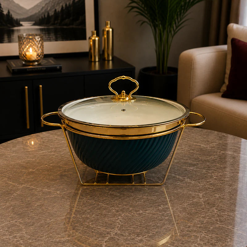 Round Green Serving Dish - 10 Inches