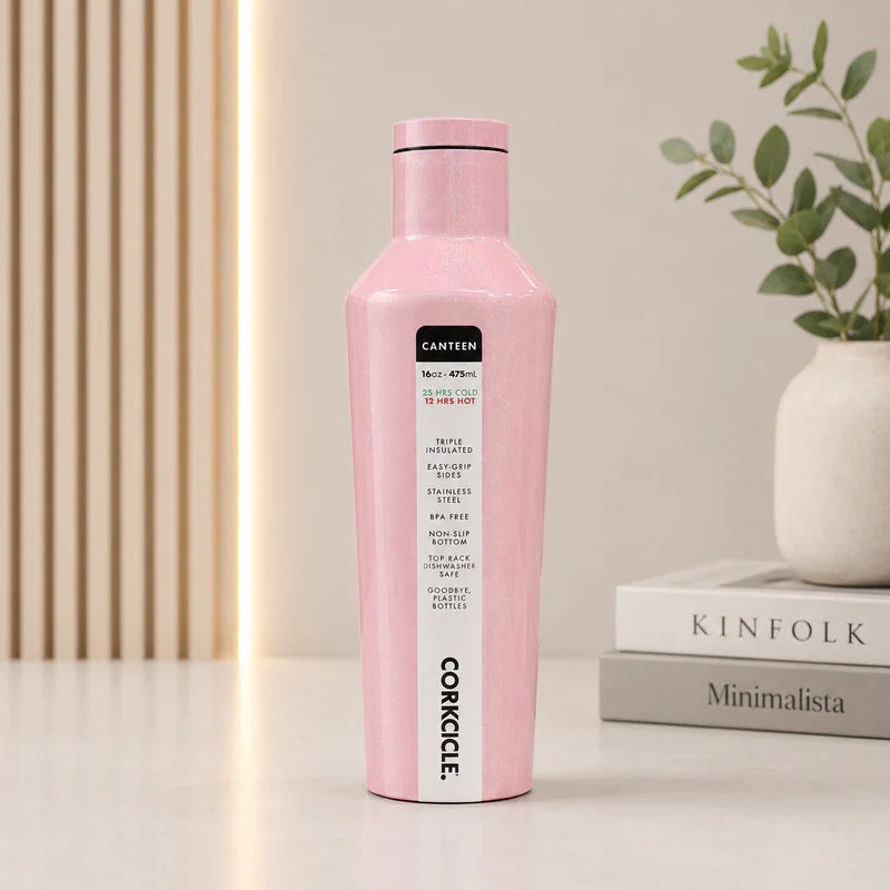 Corkcicle Blush Spark Stainless Steel Water Bottle – 16oz