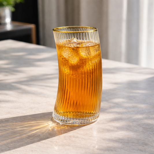 Crystal Gold Rim Cocktail Glasses – Large (6pcs)