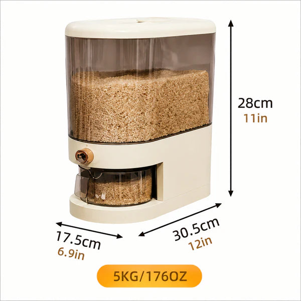 5KG Large Capacity Rice Dispenser Storage Container