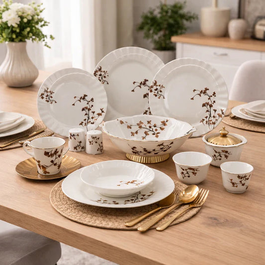 Angela 44-Piece Ceramic Dinner Set