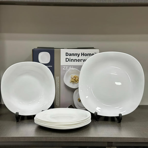 White Opal Dinner Set – Square (18pcs)