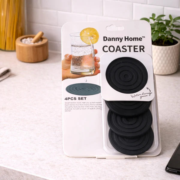 Danny Home Silicone Coaster Set 4pcs 10cm