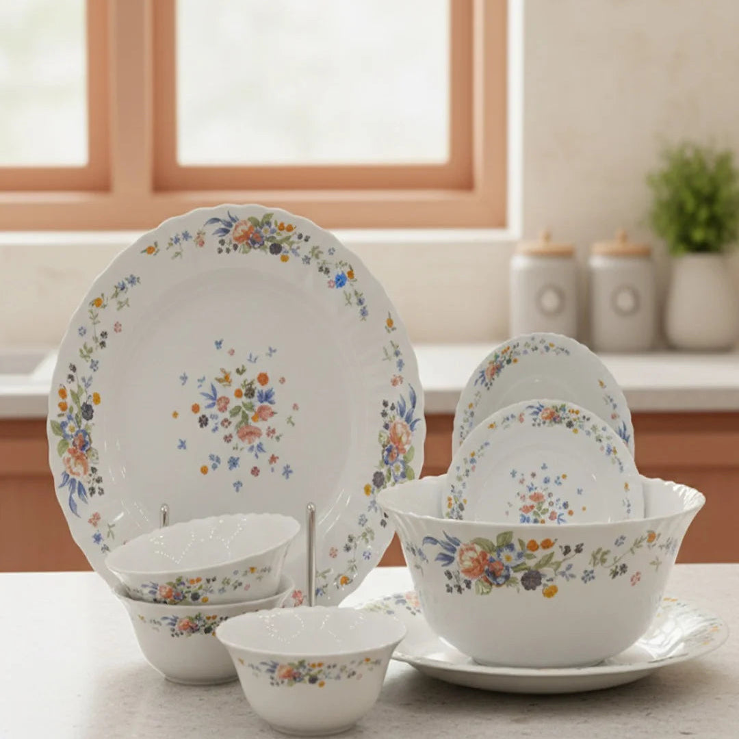 26-Piece Opalware Dinner Set A Splash of Color for Every Occasion