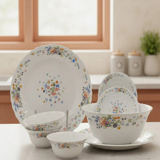 26-Piece Opalware Dinner Set A Splash of Color for Every Occasion
