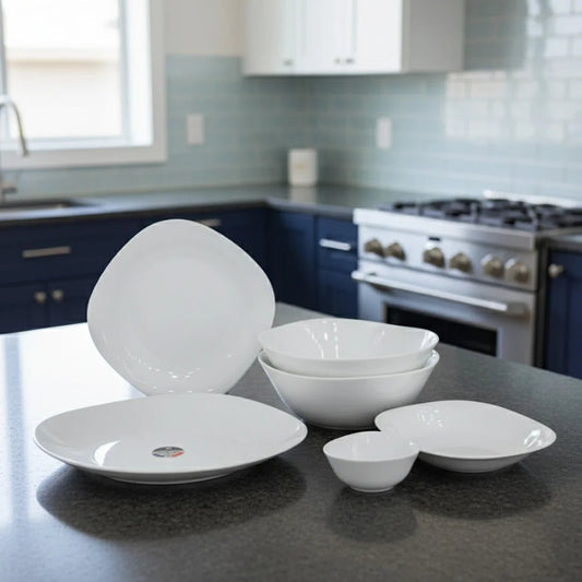 Contemporary Square Opal Dinner Set-26Peices
