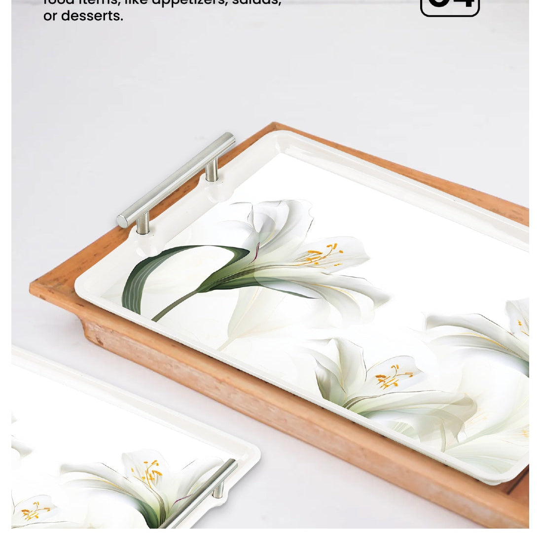 Melamine Serving Tray Set – 3pcs