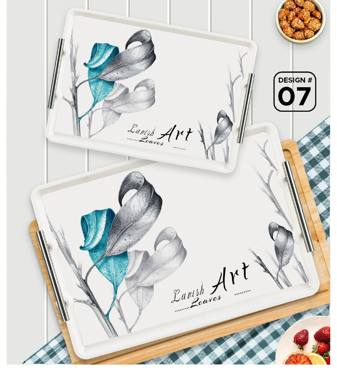 Melamine Serving Tray Set – 3pcs