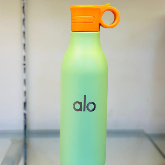 ALO Premium Water Bottle 700ML – Mint Green with Orange Cap (Leakproof Gym Bottle)