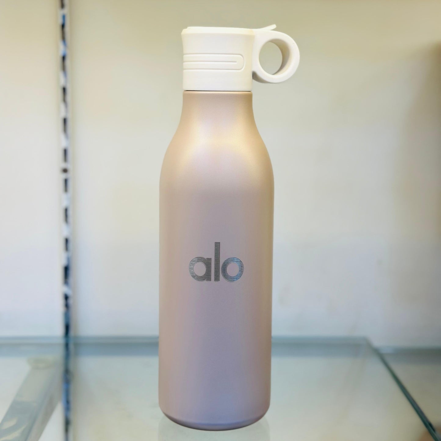 ALO Premium Water Bottle 700ML – Nude Beige with White Cap (Elegant Matte Bottle)