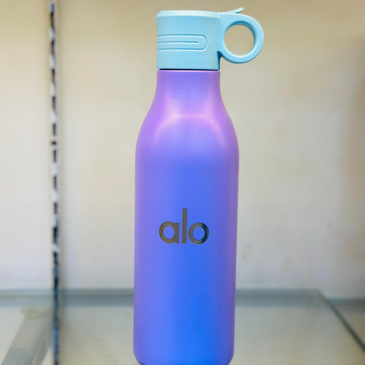 LO Premium Water Bottle 700ML – Ocean Purple with Sky Blue Cap (Stylish Sports Bottle)