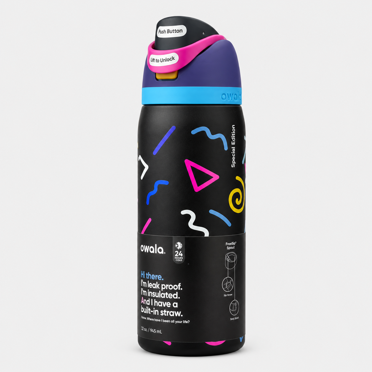 Owala 32oz Special Edition Insulated Water Bottle with Built-In Straw