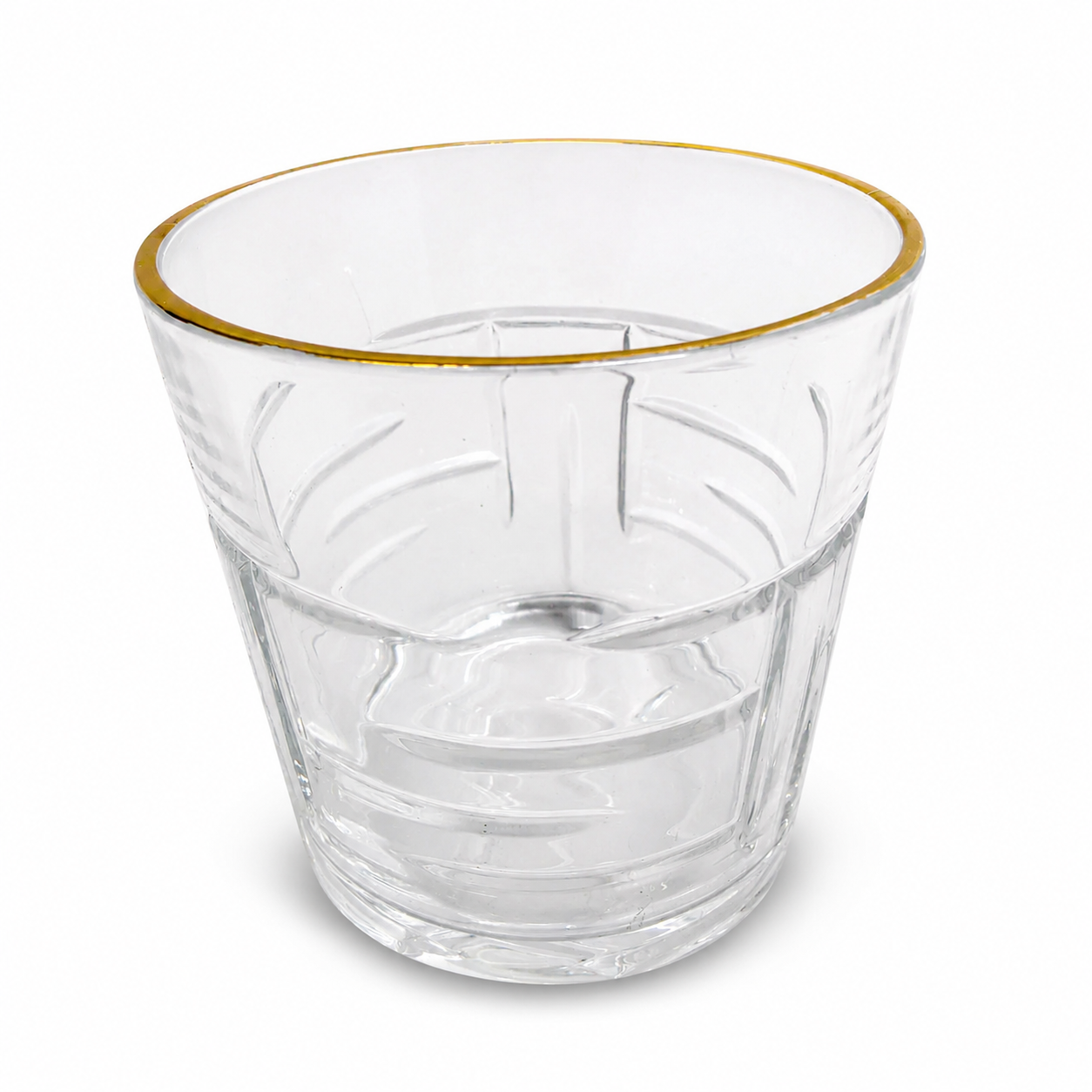 6 Pcs Gold Rim Glass Tumbler Set