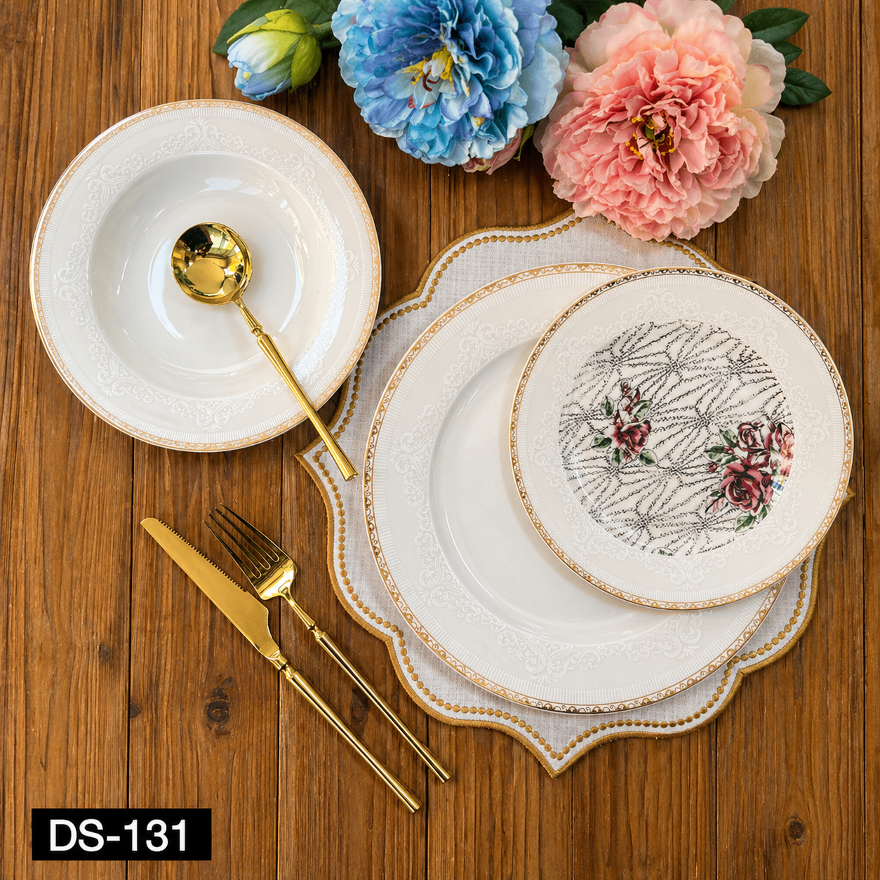Rose Royale 18 Piece Dinner Set