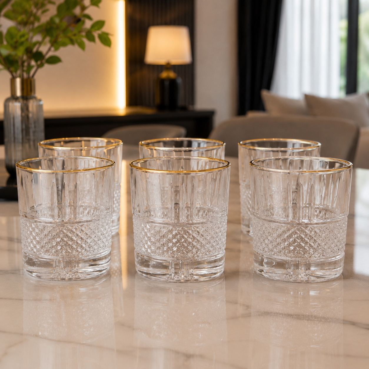 6 Pcs Crystal Glass Set