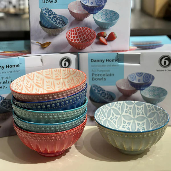 Danny Home Bohemian Design Dessert Bowls 6pcs 11.8cm