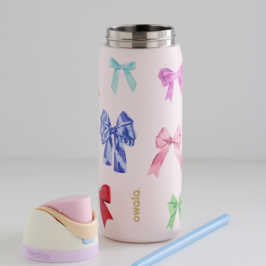 Owala UO Exclusive 32oz FreeSip Bow Water Bottle - Multicolor Pink Bows