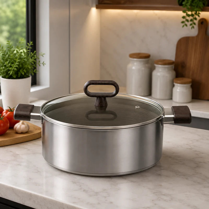 Titanium Coated Pot with Glass Lid 28cm