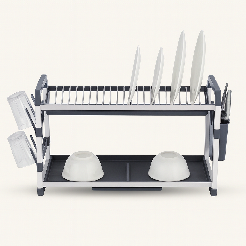 2 Tier Aluminium Dish Rack