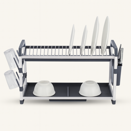 2 Tier Aluminium Dish Rack