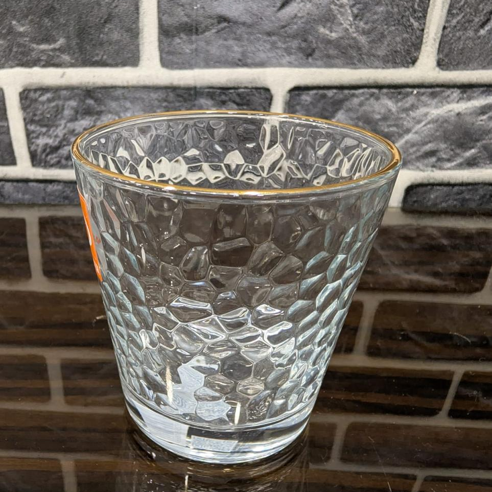6 Pcs Luxury Textured Gold Rim Glass Set