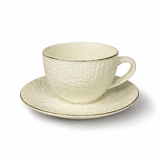 Tea Cup & Saucer Set – 12 Pcs (6 Cups + 6 Saucers)
