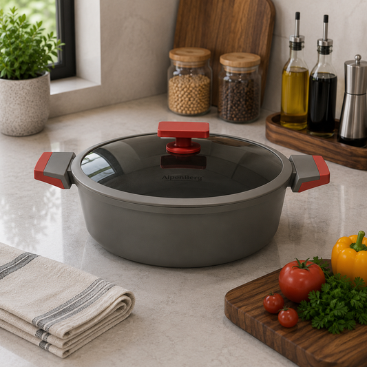 Alpenberg 32cm Glass Lid Casserole Pot