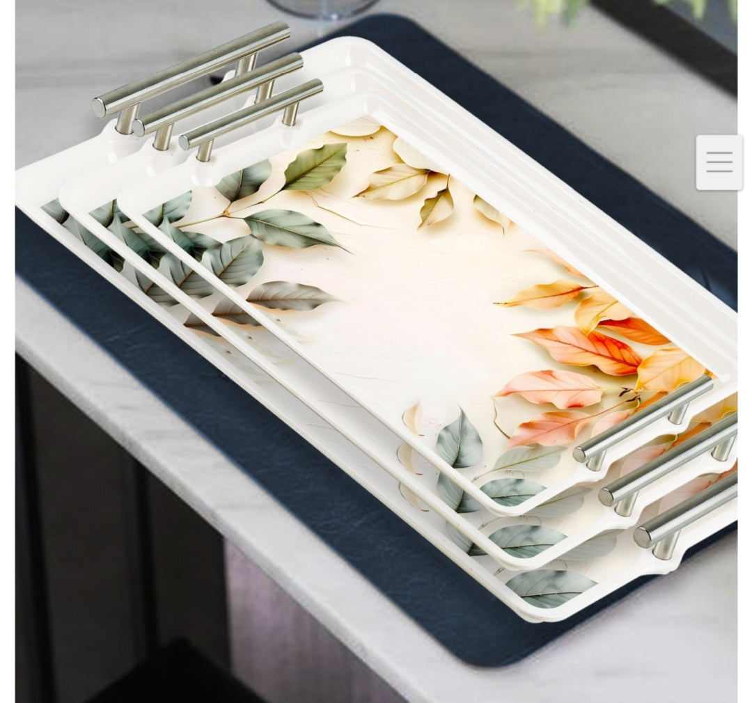 Melamine Serving Tray Set – 3pcs