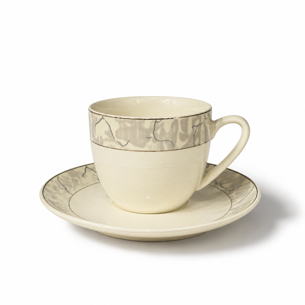 Tea Cup & Saucer Set – 12 Pcs (6 Cups + 6 Saucers)