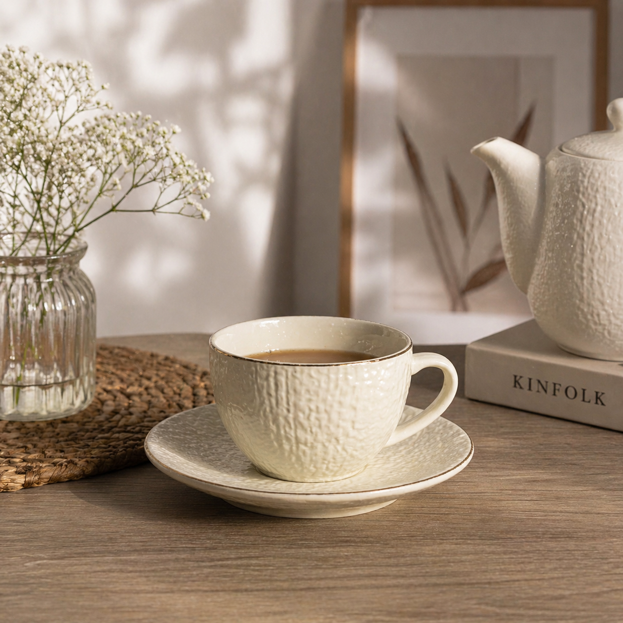 Tea Cup & Saucer Set – 12 Pcs (6 Cups + 6 Saucers)