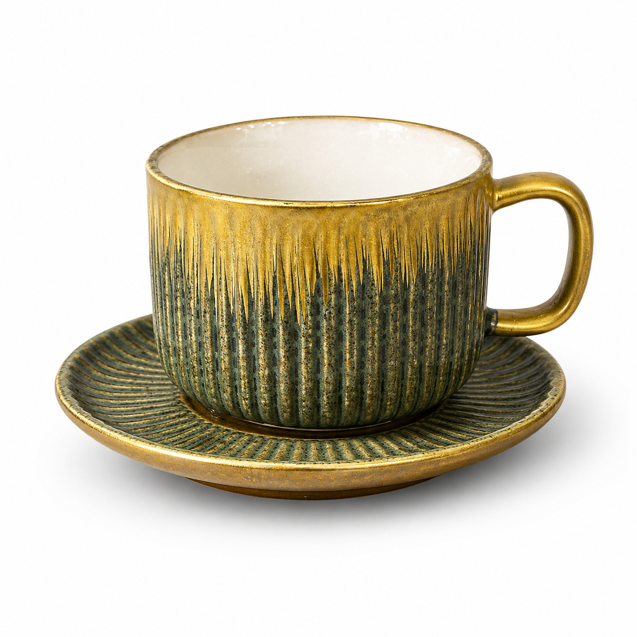 Tea Cup & Saucer Set – 12 Piece Premium Ceramic Set (6 Cups + 6 Saucers)