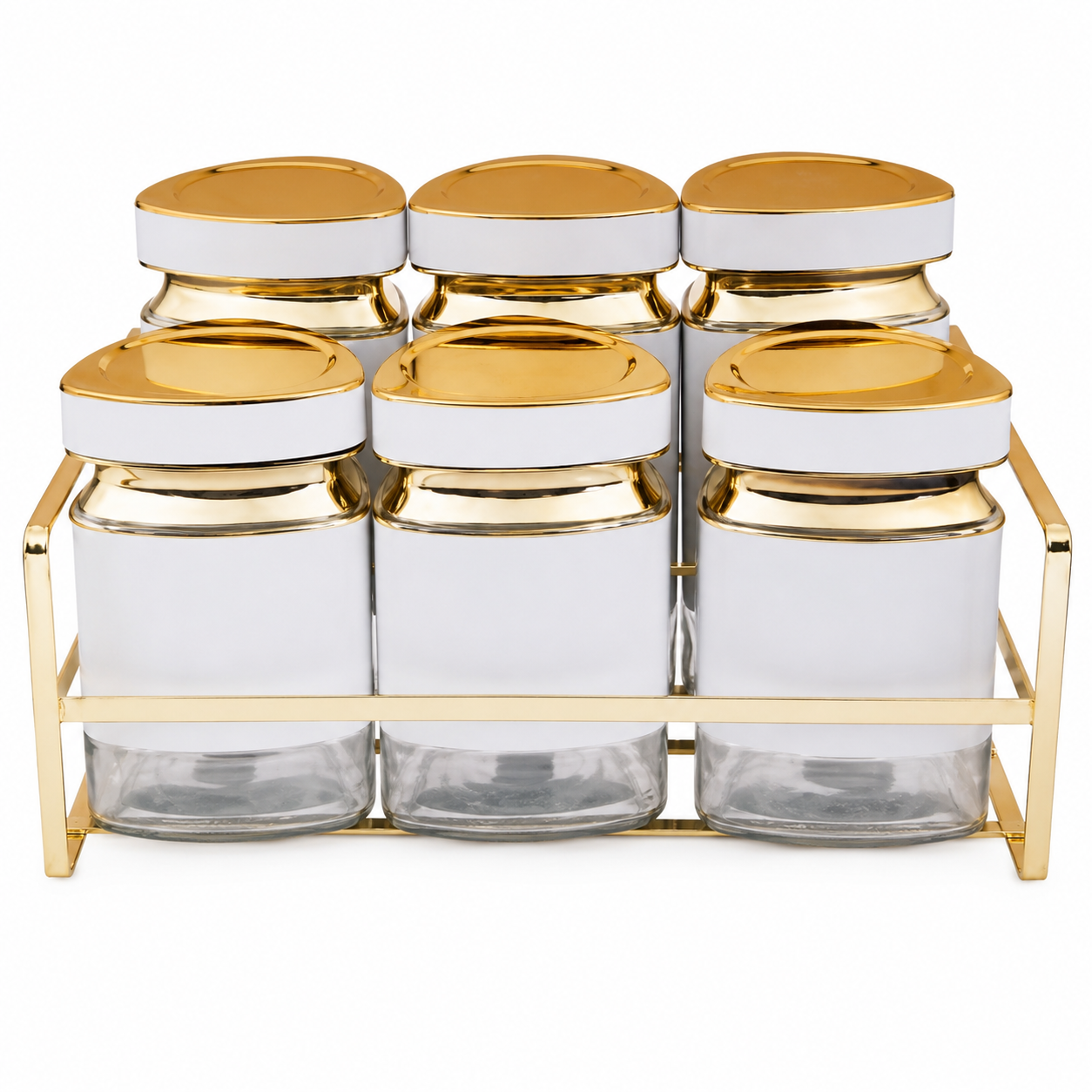 6Pcs Glass Spice Jar Set