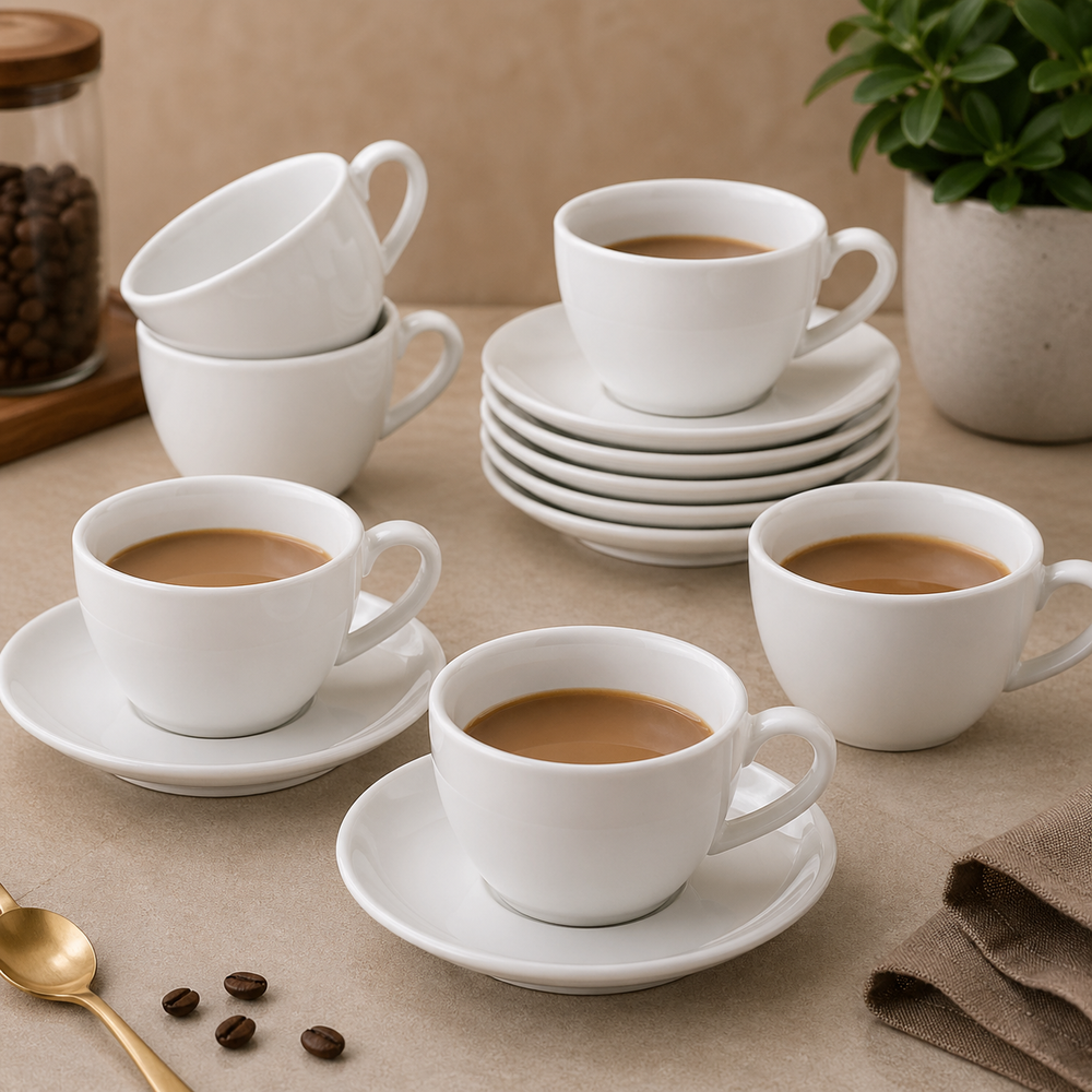 Brilliant 6-Piece Cup & Saucer Set