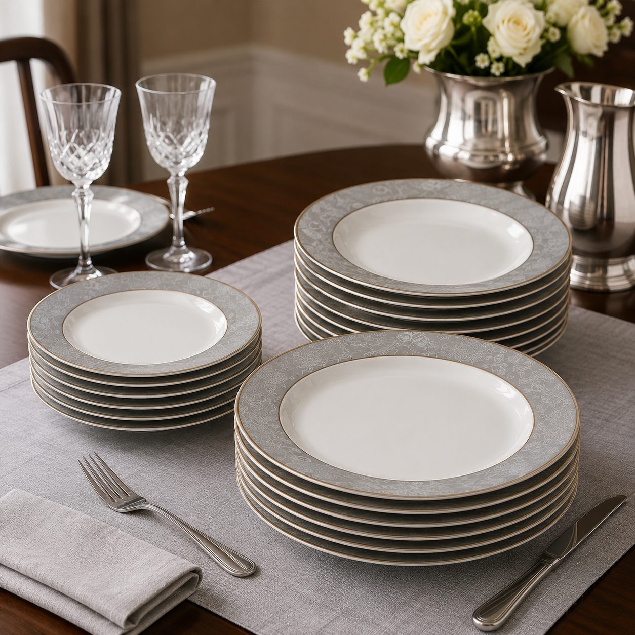 Premium Superbone 18pcs Dinnerware Set