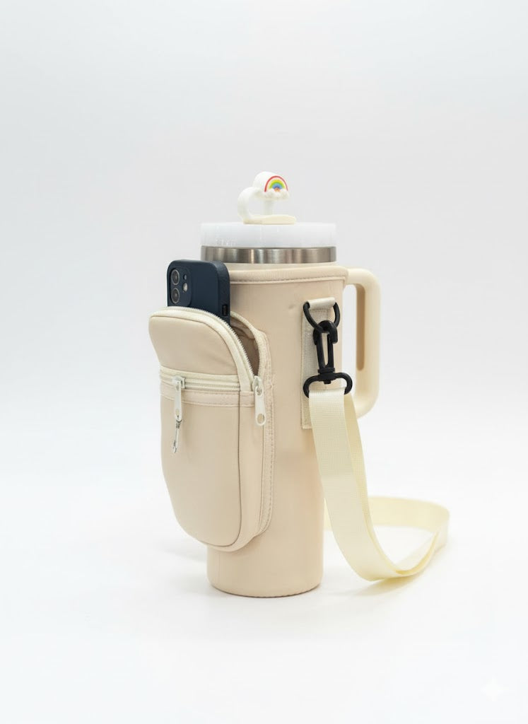 Tumbler Carrier Bag With Phone Pocket For 40oz