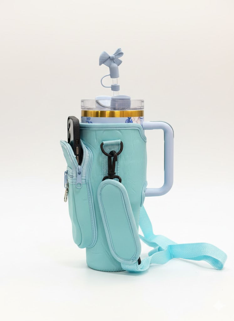 Tumbler Carrier Bag With Phone Pocket For 40oz